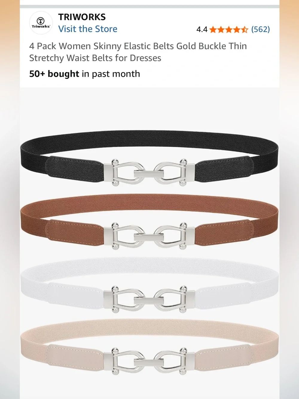 Women's Adjustable Clip-End Belts